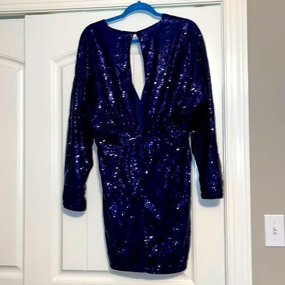 Shein Navy Sequin Dress Size XL - Picture 3 of 6
